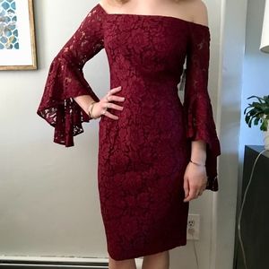 chelsea28 off the shoulder cocktail dress